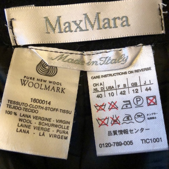 MaxMara black 100% virgin wool skirt - Picture 3 of 6